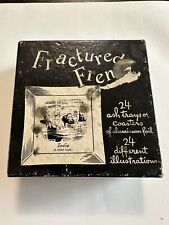 VTG 1950 Fractured French Ashtrays Coasters 22/24 In Original Box picture