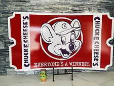 🍕 Vintage Chuck E Cheese Sign Statue Decor Vintage Man Cave Arcade Decor picture