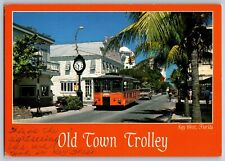 Key West, Florida - Trolley Car at Old Town - Vintage Postcard 4x6 - Unposted picture