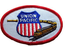 1970s 1980s UNION PACIFIC RAILWAY RAILROAD EMBROIDERED PATCH, VINTAGE picture