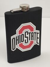 8oz BLACK Matte Finish STAINLESS STEEL FLASK w/ OHIO STATE BLOCK O Decal - NEW picture