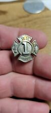 Old 1920's Vintage Obsolete Fire Co. No 1 Danville Pa Hat Pin Badge Medal picture