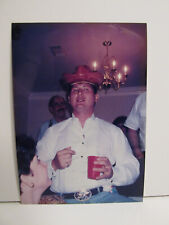 1980S VINTAGE FOUND PHOTOGRAPH COLOR ORIGINAL ART PHOTO FUNNY DRUNK MAN COWBOY picture