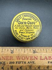 Great Christopher's Postive Corn Cure Tin Vintage Medical Advertising picture