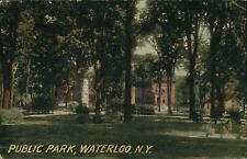 Waterloo NY, New York, Public Park, 1917 Original Vintage Postcard NY560130 picture