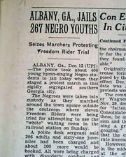 ALBANY GEORGIA MOVEMENT Freedom Riders Trial Negroes Arrested 1961 NYC Newspaper picture