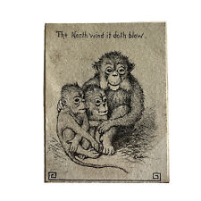 Victorian Advertising Trade Card Stoutenburgh & Co Monkeys North Wind Doth Blow picture