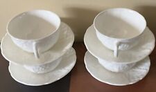 Coalport Countryware White Cups And Saucers 4 Sets England Excellent picture