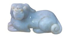 Hand-Carved Gray Chinese Jade Figurine of Dog picture