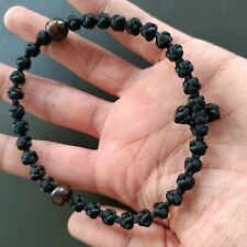 33 Black Prayer rope wooden Beads, Orthodox Christian Religious Gift Pocketable picture