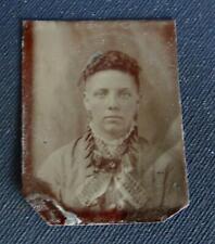 ORIG c1890's 1/8th PLATE TINTYPE OF A YOUNG WOMAN picture