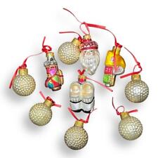 Golf Themed Glass Christmas tree Ornaments Miniature Sport holiday decorations picture
