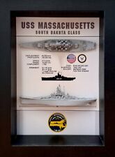 USS Massachusetts Memorial Display Box, BB-59, WW2, 6