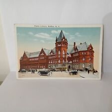 Vintage Ameriicana Art Public Library Buffalo NY Postcard picture