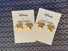 New 2 Pair Set - Disney x Baublebar Minnie Mouse Multi Color Bow Earrings 🆓📦 picture