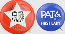 Vintage 1960 & 1968 Presidential Campaign Pin Button Lot Richard Nixon Repro picture