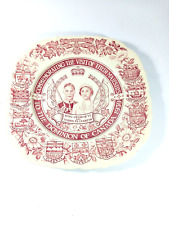 1939 King George Queen Elizabeth Canada Visit Royal Ivory China Plate Provinces picture