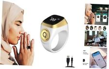 Smart Ring Counter for Men,Digital Tasbeeh Tasbih Finger Counter 20mm White picture
