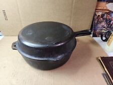 Vintage Griswold Hinged Deep Double Skillet: Size 8 & 80: No. 1102B and 1103A picture