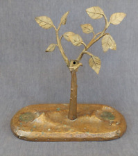 Vintage Copper Folk Art Base with Tree, Bird and Birdhouse picture