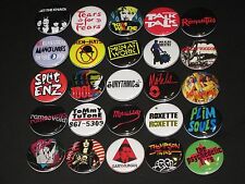 Assorted 80's New Wave Buttons /  Pins 25 Set B picture