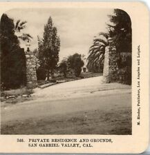 CALIFORNIA, Private Residence & Grounds, San Gabriel--Stereoview PR148 picture