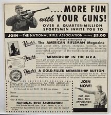 1959 NRA National Rifle Association Member Application Hunting Print Ad picture