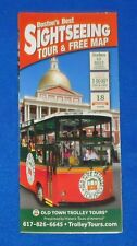 BRAND NEW BOSTON'S OLD TOWN TROLLEY BEST SIGHTSEEING TOUR & MAP HANDOUT KEEPSAKE picture