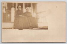 RPPC Two Very Old Women on Porch Postcard E23 picture