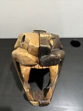 Large Hand Carved Wooden Jaguar Panther Head Made In Cancun Mexico 14 x 11 x 9 picture
