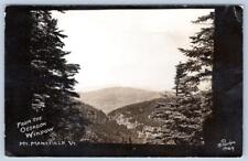 1940-50's RPPC MT MANSFIELD VERMONT FROM THE OCTAGON WINDOW RICHARDSON POSTCARD picture
