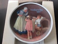 Vintage Lot of 14 Norman Rockwell Knowles Mother's Day Plates 1976-88 picture