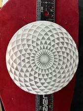 4 inch round selenite charging plate kaleidoscope illusion picture
