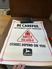 2 Vintage John Deere Be Careful Signs 22 1/2” By 30 1/2” Rare Collectable WOW picture