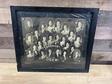Antique 1912 Wood Framed Iroquois Club Photo picture