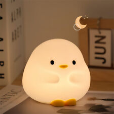 Cute Duck LED Night Lamp Cartoon Silicone USB Rechargeable Touch Sensor Light picture