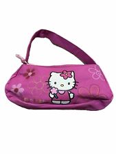Hello Kitty Mini Purse Flowers VTG Y2K Pink Sanrio 2007 Authentic Floral Zip picture