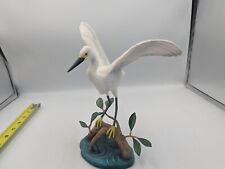 Danbury Mint Poised For Flight Bird Figure Jeff Rechin Crane Egret picture