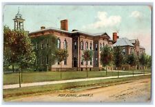 Lorain Ohio OH Postcard High School Exterior View Building 1910 Vintage Antique picture