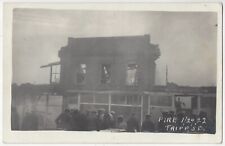 1922 Tripp, S.D. - REAL PHOTO Downtown Building Fire - South Dakota Postcard picture