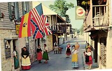 Vintage Postcard - Street View St George Street St Augustine Florida FL Un-Post picture