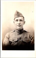 c1914 WWI Studio Portrait US Soldier in Uniform, K Company Wisconsin JA5 picture