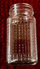 Antique Owens-Illinois Spice Jar Stamped Checks Window Pane 4.5” High 2.75” Wide picture
