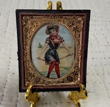Antique Victorian Trade Card Ephemera Framed, Union Case, Zira Silk, Pretty Lady picture