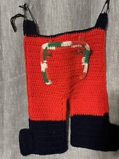 Vintage Long John Christmas Stocking Crocheted Britches picture