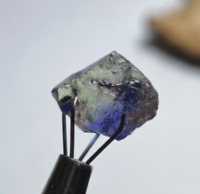 AA Fine Pleochoric Natural Tanzanite Crystal Rough Gemstone 6 Carats Bi Color picture