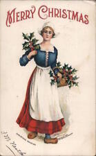 Christmas Children 1911 A Merry Christmas W.C. Blodgett Antique Postcard Vintage picture