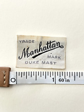 Vintage dead stock labels adorable Manhattan label with script and type fonts picture