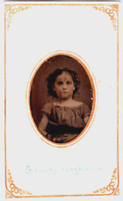 Circa 1868-70  Tin Type Photo Girl Fanny Waggoner Greene County, Illinois picture