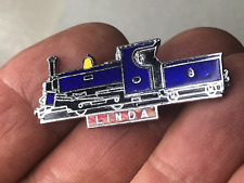 Vintage LINDA Railroad Train Lapel Pin United Kingdom Made In UK picture